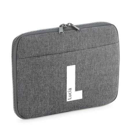 Funda-organizador-personalizado-tablet-Boston-gris-inicial-nombre-dentro