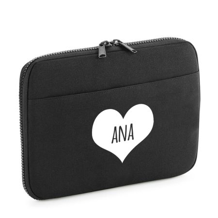 Funda-organizador-personalizado-tablet-Boston-negro-corazon-nombre-dentro