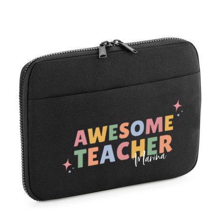 Funda-organizador-tablet-personalizada-Boston-negro-awesome-teacher