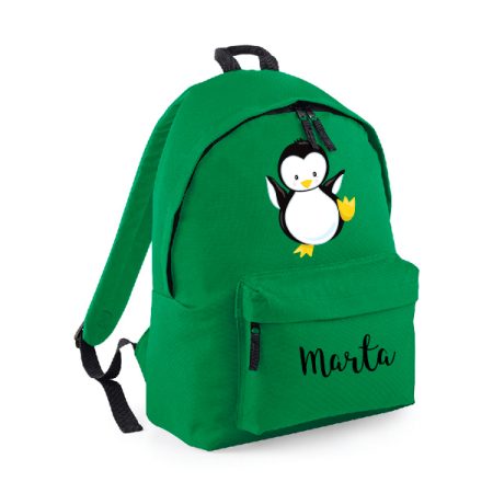 MOCHILA-ESCOLAR-PERSONALIZADA-PINGUINO-VERDE