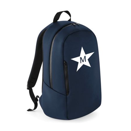 MOCHILA-PERSONALIZADA-NEOPRENO-CHICAGO-AZUL-INICIAL-ESTRELLA