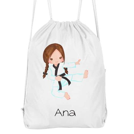 Mochila-cuerdas-personalizada-Karate-castana