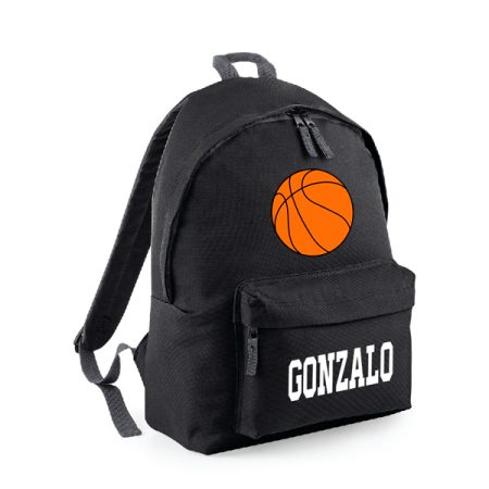 Mochila-escolar-personalizada-pelota-baloncesto-negra