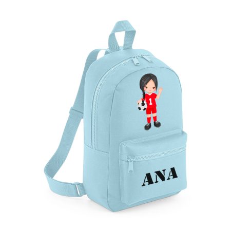 Mochila-mini-personalizada-azul-claro-futbolista-roja-morena