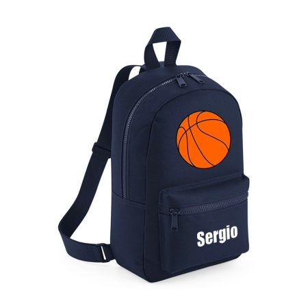 Mochila-mini-personalizada-azul-marino-pelota-baloncesto