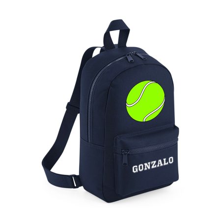 Mochila-mini-personalizada-azul-marino-pelota-tenis