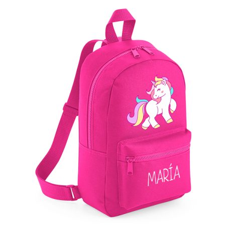 Mochila-mini-personalizada-fucsia-unicornio-corazon