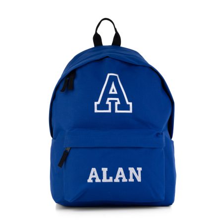 Mochila-personalizada-Clasica-Azul-college-sencilla-blanco