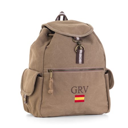 Mochila-personalizada-Tamesis-beige-iniciales-bandera-espana