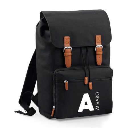 Mochila-personalizada-yale-negro-inicial-nombre-al-lado