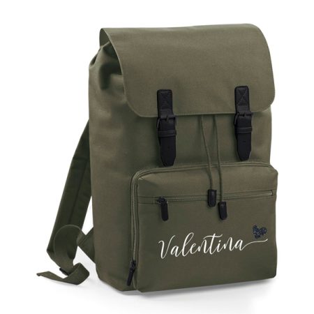 Mochila-personalizada-yale-verde-nombre-corazon