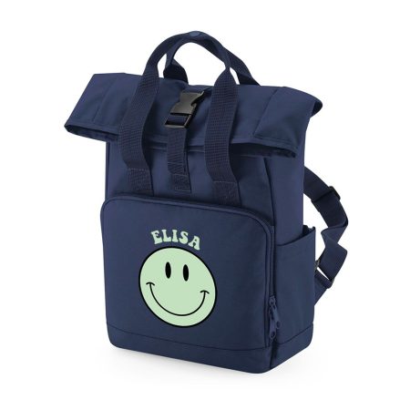 Mochila-personalizada-vermont-mini-azul-marino-smiley-clasica-mint