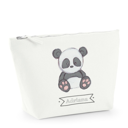 Neceser-algodon-personalizado-bebe-panda-sketch-rosa