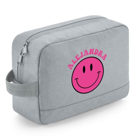 Neceser-personalizado-Vermont-gris-smiley-clasica-nombre