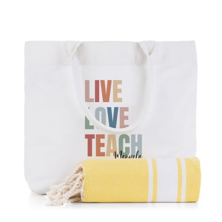 Pack-personalizado-Creta-toalla-Live-love-teach