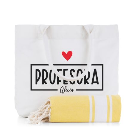 Pack-personalizado-Creta-toalla-blanco-profesora-corazon