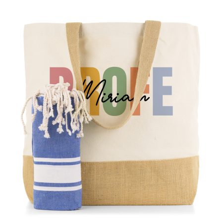 Pack-personalizado-Santorini-toalla-Profe-nombre