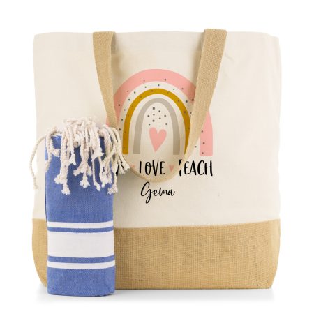 Pack-personalizado-Santorini-toalla-arcoiris-teach