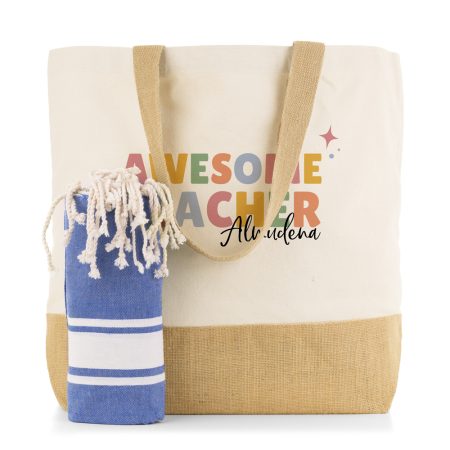 Pack-personalizado-Santorini-toalla-awesome-teacher