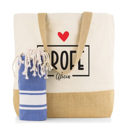 Pack-personalizado-Santorini-toalla-profe-corazon