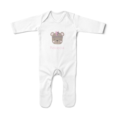 Pijama-bebe-personalizado-carita-osito-plumas-rosas-ML