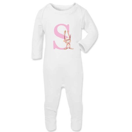 Pijama-personalizado-ml-Conejita-pluma inicial rosa