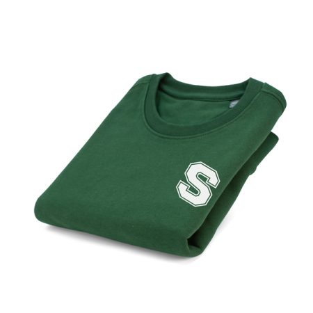 Sudadera-personalizada-college-junior-verde-botella