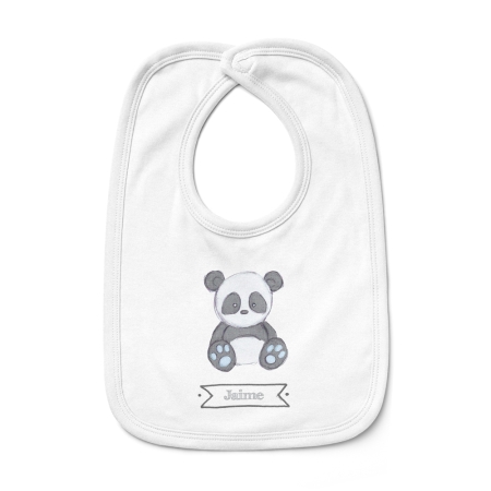 babero-bebe-personalizado-Panda-sketch-azul